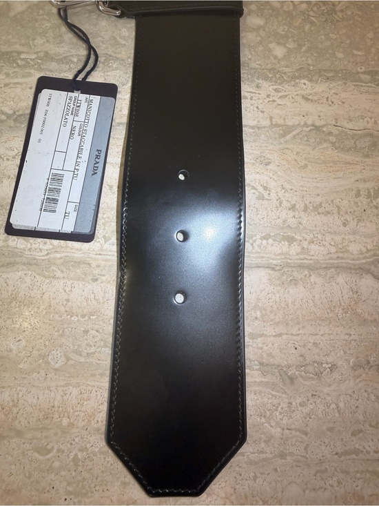 Prada Black Leather Wrist Strap Choker Belt Dog Collar main image 10